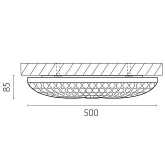 Светильник *50*8,5 см, *72W, 3000/6000K, Lightstar Arco III 225540, Белый