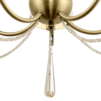 Подвесная люстра Freya Madeline FR2019PL-05BS, диаметр 70 см, бронза