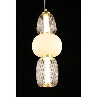 Подвесной светильник 17*80-170 см, 1*LED, 29W, 3000K, Aployt Simonet APL.318.06.29, латунный