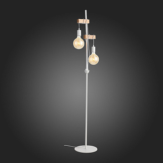 Торшер 24*26 см, 120W,  EVOLUCE  BAGETTI SL1142.505.01  Белый, Светлое дерево