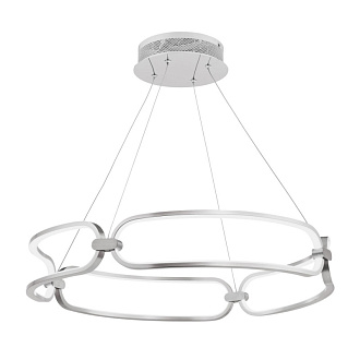 Подвесной светодиодный светильник Maytoni Chain MOD017PL-L50N, никель, диаметр 60см