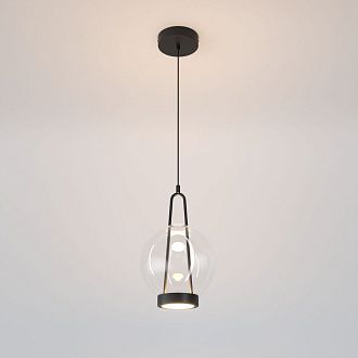 Подвесной светильник 20*20*40-120 см, LED*15W, 3000K, Eurosvet Frasco 50267/1 LED, черный, a069346