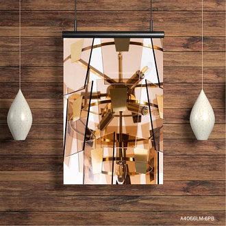 Светильник подвесной 48*48 см, 6*E14 полированная медь Arte lamp Sophia A4066LM-6PB