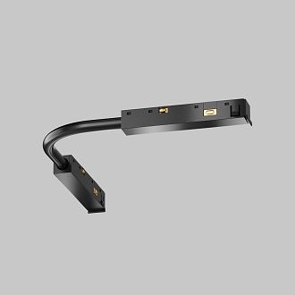 Коннектор питания шарнирный Exility X, черный 24*1*1 см, Maytoni Technical  TRA239CS-42B, Черный