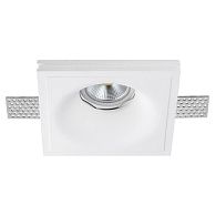 Встраиваемый светильник 12*12*-4 см, 1*GU10*12W, Lightstar Anello 002000, белый, вр 12 см