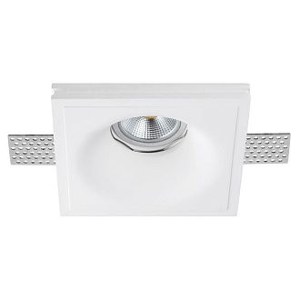 Встраиваемый светильник 12*12*-4 см, 1*GU10*12W, Lightstar Anello 002000, белый, вр 12 см