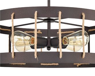Подвесной светильник  55*133 см, 4*E27 коричневый Vele Luce Wong VL6426P14