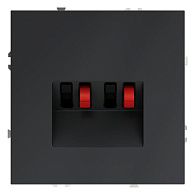 Розетка акустическая встраиваемая Voltum S70 4-местная, графит пластик Soft touch VLS060307