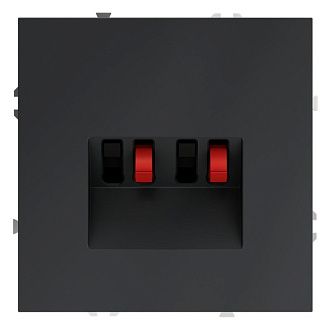 Розетка акустическая встраиваемая Voltum S70 4-местная, графит пластик Soft touch VLS060307