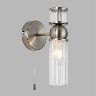 Бра с выключателем *10*25-25 см, 1*E14*40W, Lumion Denver LUM8277/1W, стальной; серебристый