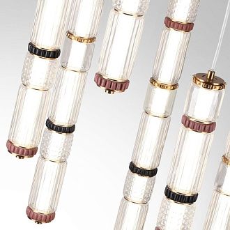 Каскадная люстра 60 см, 210W, 4000K, Odeon Light L-Vision Collier 5455/210L, латунь
