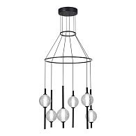 Подвесная люстра 60 см, 54W, 3000K, ST Luce Peek SL6120.403.06, черный