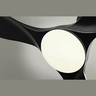 Люстра-вентилятор 122 см 7701/24L Sonex VIVA LED черный LED 24Вт 3000-6000K D1220 пульт ДУ STORM