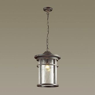 Уличный подвесной светильник Odeon Light Virta 4044/1 черный/патина