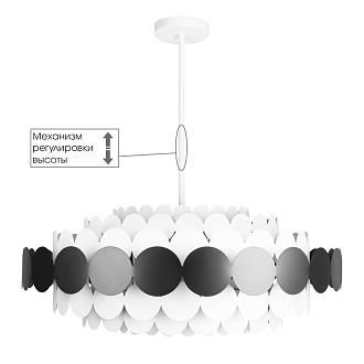 Подвесной светильник 82*32 см, 9*E14*40W LOFT IT Juicy 10310/M Black черный, белый