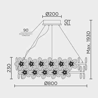 Подвесная люстра MODELUX ML.9520.800 GD