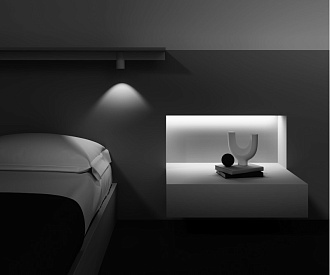 Светильник на шине 5,3*5,3*10,4 см, LED, 7W, 3000К, Maytoni Technical ALFA TR122-2-7W3K-W белый