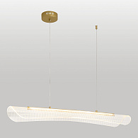 Линейно-подвесной светильник 102*35-150 см, 1*LED, 18W, 4000K, Lussole Calvert LSP-7368, матовое золото