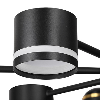 Люстра потолочная 79*31/51 см, 8*GX53*10W+4*LED*5W 2700K Lumion Virsava 8234/8C черный