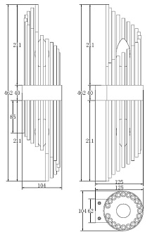 Бра 46 см, Maytoni MOD174WL-02G, золото
