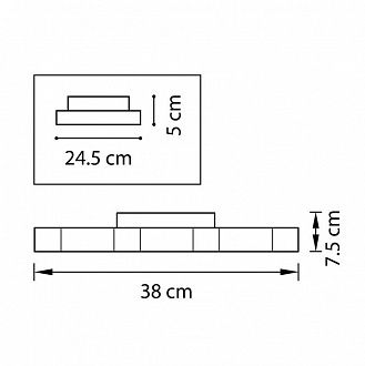 Светодиодный потолочный светильник Lightstar Favo 750071, LED 35W, 3000K, матовое золото