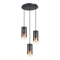 Подвесной светильник *37*35-150 см, 3*E27*28W, Lussole Grimes LSP-8968, черный