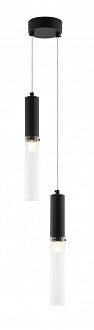 Светильник 15*60*53/150 см, 2*E14 40W Черный Stilfort Satori 2161/02/02WP