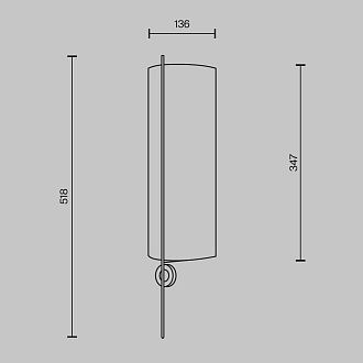 Бра 8,8*13,6*-51,8 см, 2*G9*40W Maytoni Glamping MOD437WL-02BG1, Бежевый