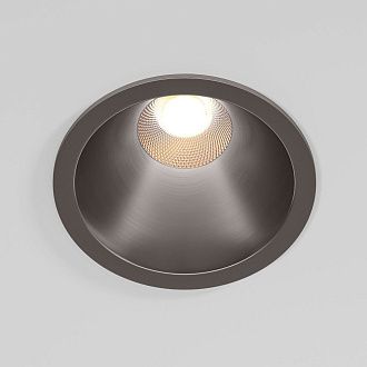 Потолочный акцентный светильник 8*8*6 см, LED, 15W, 4000K, Elektrostandard Forte 25071/LED, серый, вр 7,1 см
