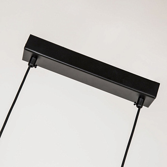 Подвесная люстра Favourite Raya 4096-2P, L1200*W45*H150/1650, каркас черного цвета, белый акриловый рассеиватель