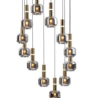 Люстра подвесная *105*30-500 см, 48*G9*15W, Citilux Lass CL249051, Золото\Черный