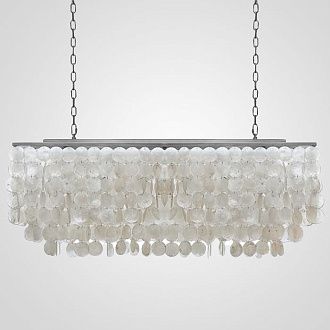 Подвесная люстра rectangle SHELL Chandelier 2 cascades 100*36*36 см, 6*E27*60W, ImperiumLoft 40.1836, Хром