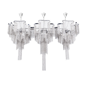 Подвесной светильник 140*45*80 см, 12*E14 Loft it Stream 10208/1400R Smoke