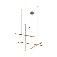 Подвесная люстра 80 см, 30W, 3000K, Loft IT Coordinates 10393/C, золото