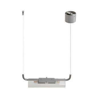 Подвес 38,5*8*-120 см, 2*G9*20W, Lumion TORONTO 8258/2, серебро, прозрачный