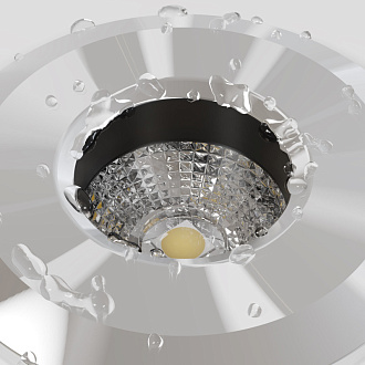 Встраиваемый светильник 6,2*9 см, LED*1W, 3000 К, Flash O044DL-L1S3K3 Maytoni Outdoor, Серебро