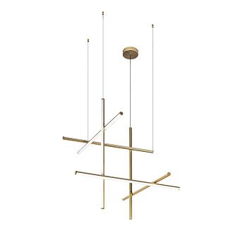 Подвесная люстра 80 см, 30W, 3000K, Loft IT Coordinates 10393/C, золото