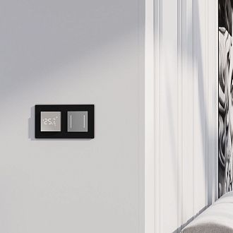 W1151217 Умный сенсорный терморегулятор  для теплого пола, дымчатый Werkel, 4690389201165