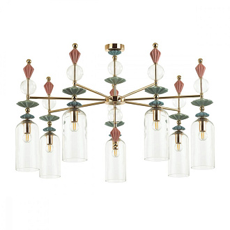Подвесная люстра диаметр 97 см Odeon Light Bizet 4855/7C Золото