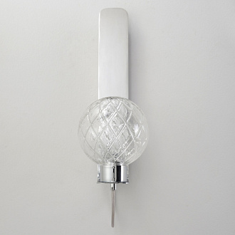 Бра 35 см, 5W, 3000K, Crystal Lux BELLA AP1 CHROME, хром