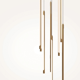 Каскадная люстра 35*35*352,5 см, LED, 46W, 3000К, Maytoni Light stick MOD236PL-L54BS3K латунный