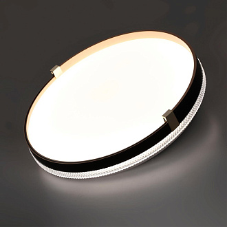 Cветильник 39*8,4 см, LED 48W, 4000 К, IP43, белый/черный/золотой, пластик Sonex Olidi Black, 7647/DL