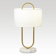 Настольная лампа 33*58 см, 1*E27*60W Lussole Hendry LSP-0664 матовое золото/белый