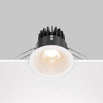 Встраиваемый светильник DL034-01-12W2.7K-W **-8,5 см, *LED*12W, 2700K, Maytoni technical Zoom DL034-01-12W2.7K-W, Белый, вр 7,5 см