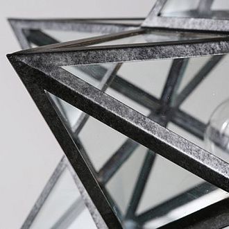 Люстра Black Star Clear Glass 40 см 40*40*42 см, 1*E27*60W, ImperiumLoft 101314-26, Чёрный