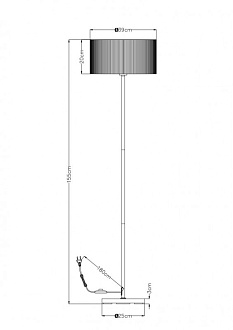 Торшер Arte Lamp Mallorca A1021PN-1SS, матовый никель