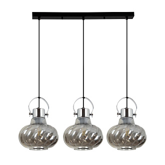 Подвесной светильник 72*20*135 см, Е 27 3x40W, Чёрный, Хром MODEMODERN MD.1189.720 SM