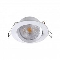 Встраиваемый светильник 10 см, 10W, 3000К, белый, теплый свет, Novotech Stern 357998, LED, вр 7,5 см