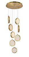 Люстра Ø400 x H2000, мм, 48W 4000K, BRASS(Латунь) NewRgy D2061-DW-8 BRASS