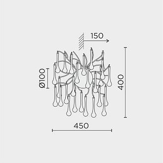 Настенный светильник MODESTYLE MS.2105.450 GD золото